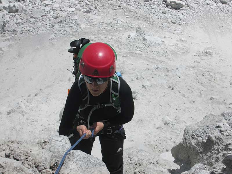 Climbing Nevado Cajap